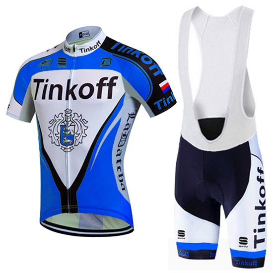 2016 Maillot Tinkoff Tirantes Mangas Largas Azul Y Negro